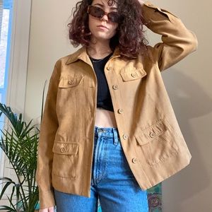 light brown suede shirt/jacket/shacket